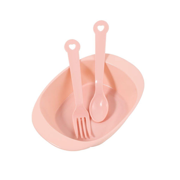 Plastic 4 in 1 Baby Feeding Set Spoon Fork Mug 15*11*4 cm