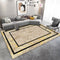 Custom Luxury Fashion Machine Woven Indoor Area Rug Carpet Elegant Beige with Funky Colors Border 200*300 cm