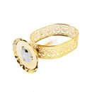 Decorative Ramadan Arabic Style Gold Metal Lantern Battery Operated Lamp 8*14 cm