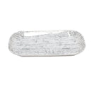 Melamine Rectangular Plate Plain White 9 inch