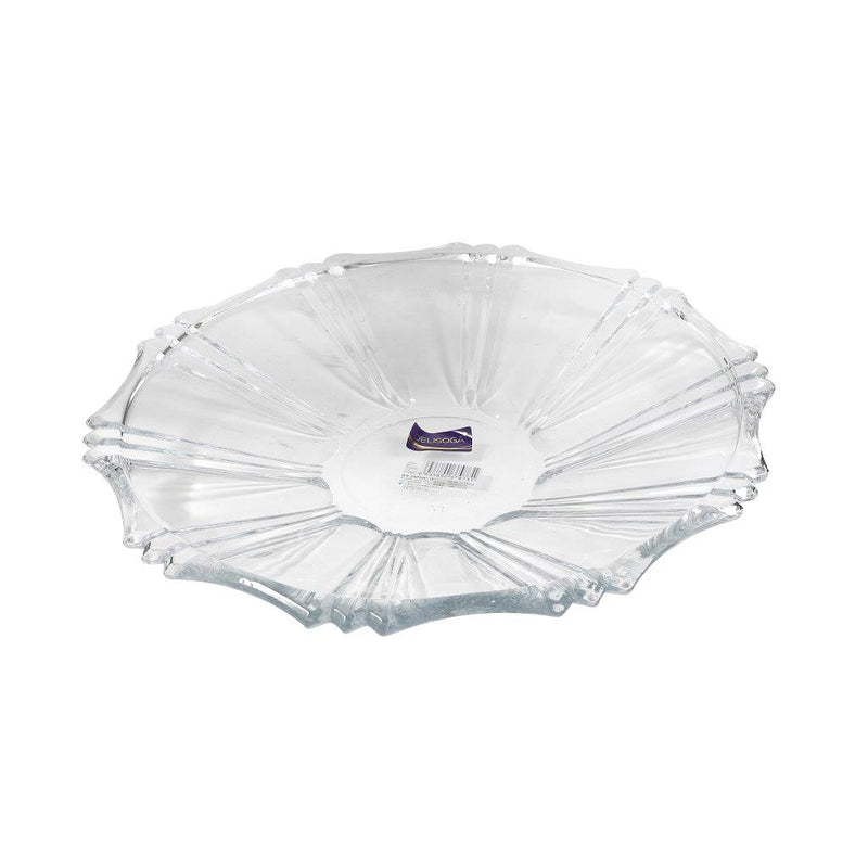 Crystal Cut Glass Fruit and Salad Pasta Serving Plate 33.5*4.5 cm