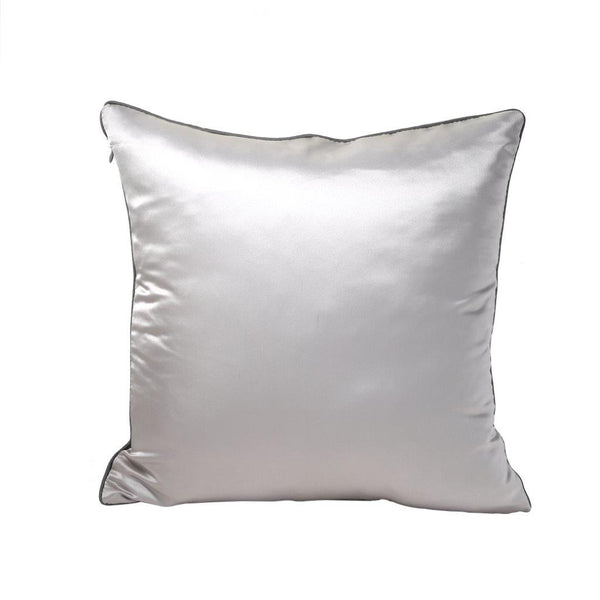 Modern Decorative Shiny Silver Floral Print Cushion Cover Pillowcase 50*50 cm