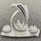 Ceramic Hand Crafted White Abstract Shaped Candleholder Plate