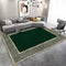 Alonso Modern Artistic Design Machine Woven Indoor Area Rug Carpet Bottle Green with Embroidery Frame Border 200*300 cm