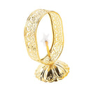 Decorative Ramadan Arabic Style Gold Metal Lantern Battery Operated Lamp 8*14 cm
