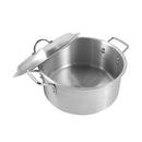 Aluminium Deep Cooking Pot Casserole with Lid Set of 5 Pcs 35*16;38*16.5;40*17;43*17.5;45*18  cm