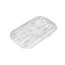 Melamine Rectangular Plate Plain White 8 inch