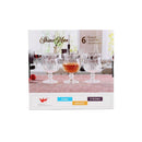 Glass Footed Drinking Glass Tumbler Set of 6 Pcs 72*112*62 mm