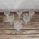Glass Footed Drinking Glass Tumbler Set of 6 Pcs 72*112*62 mm