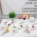 Serving Bowl and Dips Set and Nuts White Ceramic 10Pcs