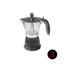 Italian Style Stove Top Espresso Coffee Maker 3 Cup Marble Clear Random Colour