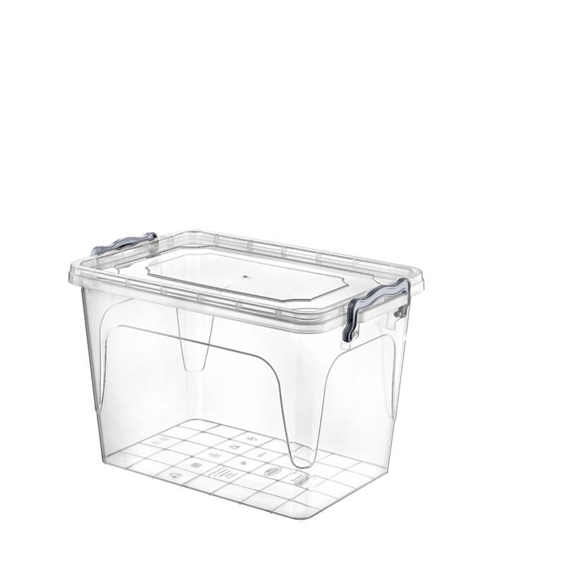 Buy 500ml rectangular divided plastic storage box with clip on lid