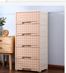 Knockdown 5 Drawer Storage Cabinet Brown 42*37*95 cm