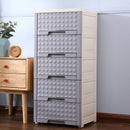 Knockdown 5 Drawer Storage Cabinet Grey 42*37*95 cm