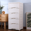 Knockdown 5 Drawer Storage Cabinet White 42*37*95 cm