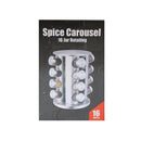 Revolving Spice Rack Herb Carousel Set of 16 Pcs Stainless Steel 18.5*27.5 cm