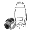 Metal Silver Charcoal Holder Basket 18*37cm