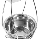 Metal Silver Charcoal Holder Basket 18*37cm