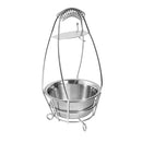 Metal Silver Charcoal Holder Basket 18*37cm