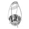 Metal Silver Charcoal Holder Basket 18*37cm