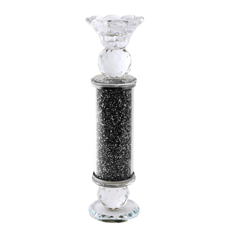 Home Decor Crystal Glass Candlestick Holder 24 cm