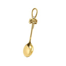 Gold Plated Deco Coffee Spoon Set of 6 Pcs 11 cm Utensils