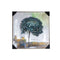Home Decor Portrait Canvas Wall Art Abstract Green Tree Oil Painting PVC Frame 80*80*3.5 cm