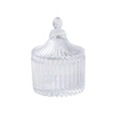 Crystal Glass Dome Shape Sugar Bowl Candy Jar with Lid D - 7 cm ; H - 5 cm