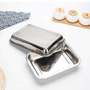 baking tray Stainless Steel Baking Tray Rectangular Shallow 39*29 cm 4.5 cm Depth-Classic Homeware &amp; Gifts-21656