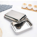 baking tray Stainless Steel Baking Tray Rectangular Shallow 44*34 cm 4.5 cm Depth-Classic Homeware & Gifts-21657