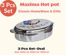 Stainless Steel Maxima Oval Hot Pot Set 3500ml 5000ml 7500ml