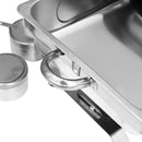 chafing dish-Stainless Steel Chafing Dish Double Platter 2 Burner-Classic Homeware & Gifts