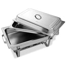 chafing dish-Stainless Steel Chafing Dish Single Platter 2 Burner 60*36*32 cm-Classic Homeware & Gifts