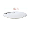 dollar store-Arcopal Dinnerware Oval Plate Black Flowers 8 inch-Classic Homeware & Gifts
