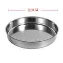 dollar store-Stainless Steel Round Baking Tray 28 cm depth 5 cm-Classic Homeware & Gifts