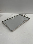 Deco Gold Metal Rectangular Serving Tray Set of 2
