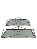Deco Silver Metal Rectangular Serving Tray