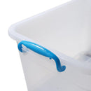 Multipurpose Plastic Stackable Storage Container Bins With Wheels 38*26*21 cm