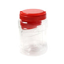 Plastic Storage Jar Set of 5 pcs with Lid 8.5*12CM/11*15CM/14*19 cm