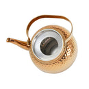 Stainless Steel Bronze Plated Hammer Grain Stovetop Tea Pot Kettle with Infuser 1.6 Litre