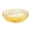 Deco Gold Plated Metal Fruit Basket 27.5*27.5*10.5 cm