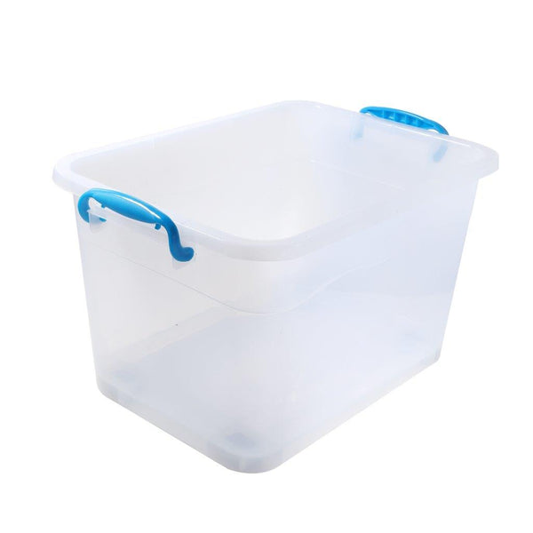 Multipurpose Plastic Stackable Storage Container Bins With Wheels 48.5*34.7*28.5 cm