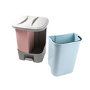 Multicolor Pedal Rubbish Bin Plastic Waste Bin Trash Bin for Home Kitchen Office 27*25.5*34.5 cm