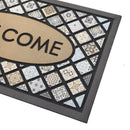 Mosaic Tile Design Indoor Outdoor Rubber Non Slip Waterproof Entrance Door Welcome Door Mat 45*75 cm