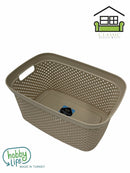 storagebox -Diamond Multipurpose Plastic Storage Utility Basket 10 Litre 34.9*23.8*16.8 cm-Classic Homeware & Gifts