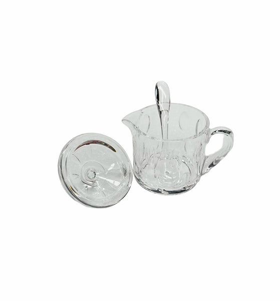 Acrylic Double Sugar Bowl Set 2, Milk Jar-220ML, Sugar Jar-220ML