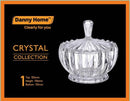 Danny Home Crystal Glass Sugar Bowl Candy Jar 15.3*17*11.3 cm