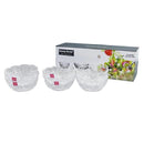 Glass Fruit & Salad Serving Bowl Set/6 Pcs