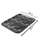 Rectangle Deco Black Abstract Plastic Tray 44*34 cm