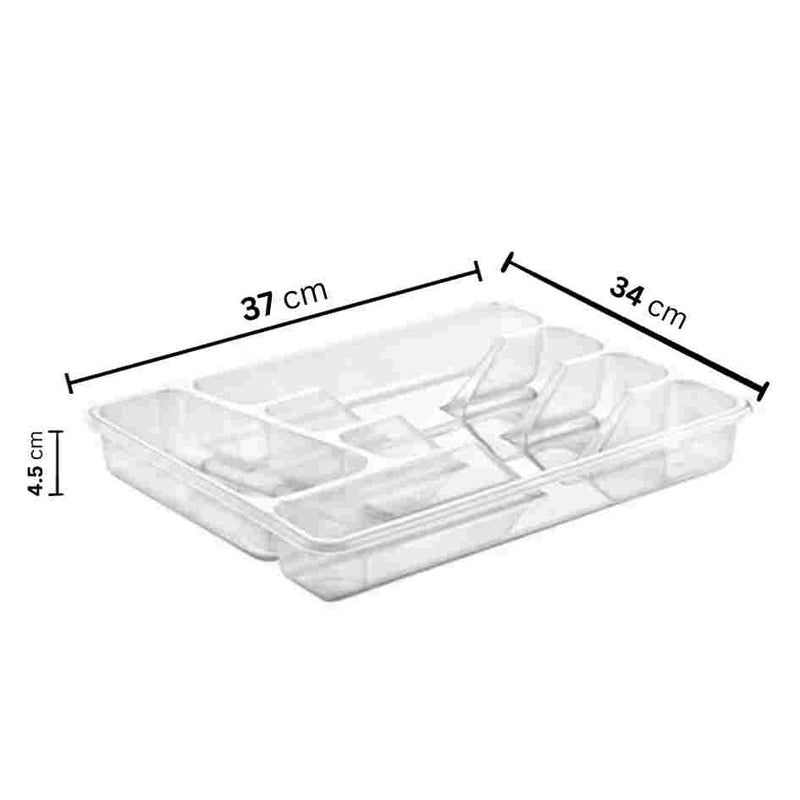 Multi Compartment Cutlery Tray Kitchen Storage Organizer 37*34*4.5 cm